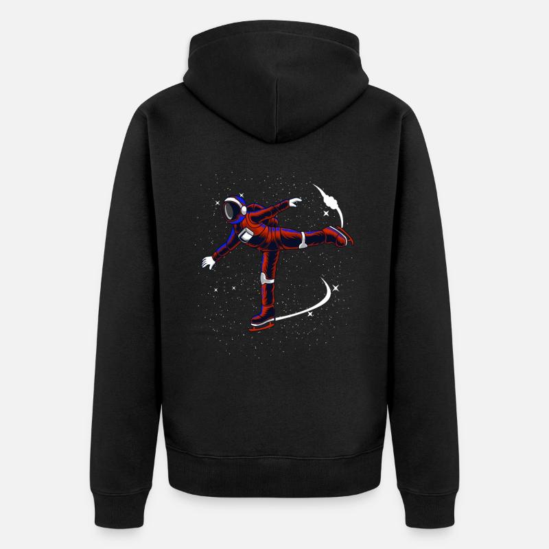 Schlittschuhe Eiskunstlauf - Unisex Premium Bio Zip Hoodie - Schwarz
