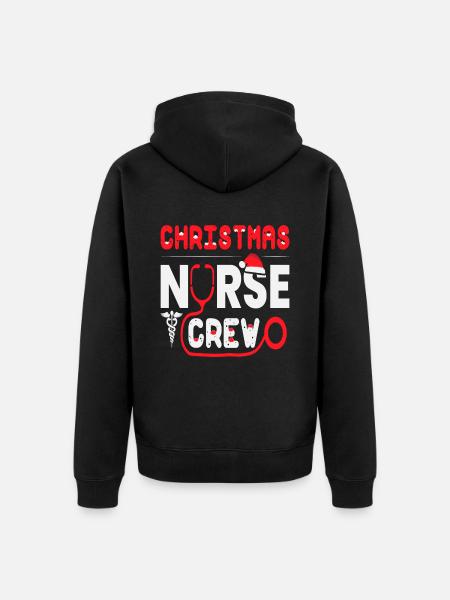 Christmas Nurse Crew Outfit - Unisex Premium Organic Zip Hoodie - black