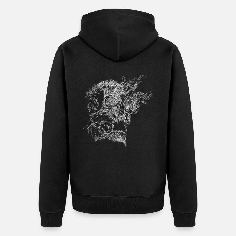 Crâne - Veste à capuche bio Premium Unisexe - noir