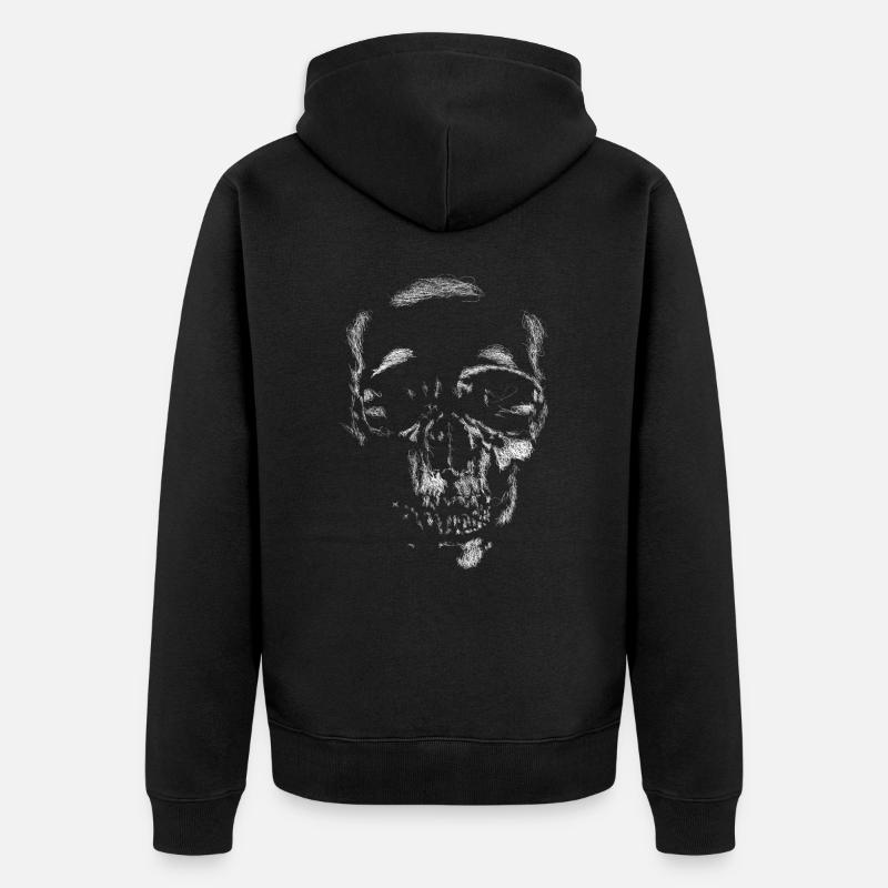 Crâne - Veste à capuche bio Premium Unisexe - noir