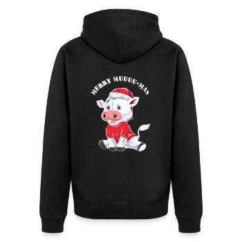 La tenue de Noël de Merry Muu Ma - Veste à capuche bio Premium Unisexe - noir - Dos - Nico (187cm)