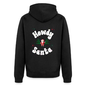 Tenue de Noël Howdy Santa - Veste à capuche bio Premium Unisexe - noir - Dos - Nico (187cm)