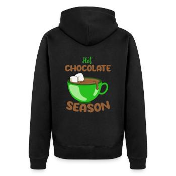 Chocolat de Noël - Veste à capuche bio Premium Unisexe - noir - Dos - Nico (187cm)