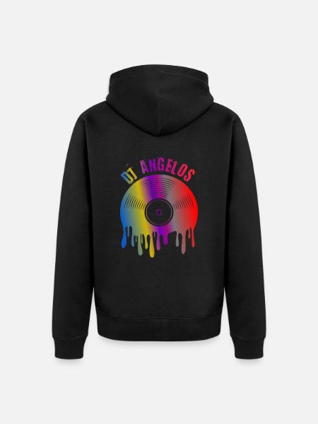 DJs angelos - Unisex Premium Organic Zip Hoodie - black