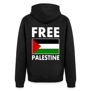 Free palestine - Veste à capuche bio Premium Unisexe - noir - Dos - Nico (187cm)