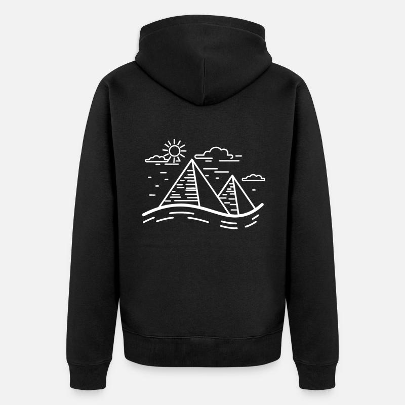 Pyramides - Veste à capuche bio Premium Unisexe - noir