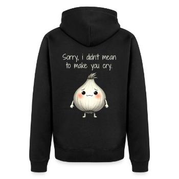 Sorry, i didn't mean to make you cry - Veste à capuche bio Premium Unisexe - noir - Dos - Nico (187cm)