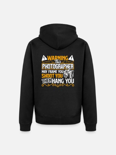 Photographer Photographer Frame Shoot Hang - Unisex Premium Organic Zip Hoodie - black