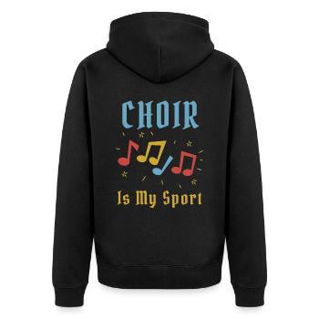 Funny Choir est mon sport Choristes Choristes Chanteur - Veste à capuche bio Premium Unisexe - noir - Dos - Nico (187cm)