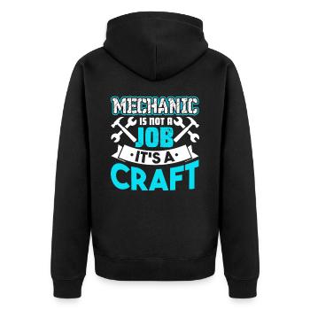 Mechanic Mechanic Is Not A Job It's A Craft - Unisex Premium Organic Zip Hoodie - black - Back - Nico (187cm)