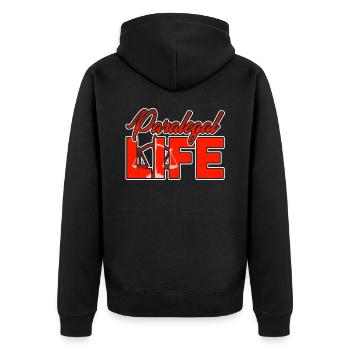Paralegal Paralegal Life - Unisex Premium Organic Zip Hoodie - black - Back - Nico (187cm)