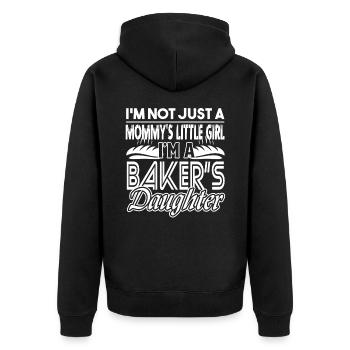 Baker I'm A Baker's Daughter - Unisex Premium Organic Zip Hoodie - black - Back - Nico (187cm)