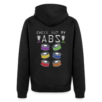 3D Printing Funny Saying Filament - Unisex Premium Organic Zip Hoodie - black - Back - Nico (187cm)