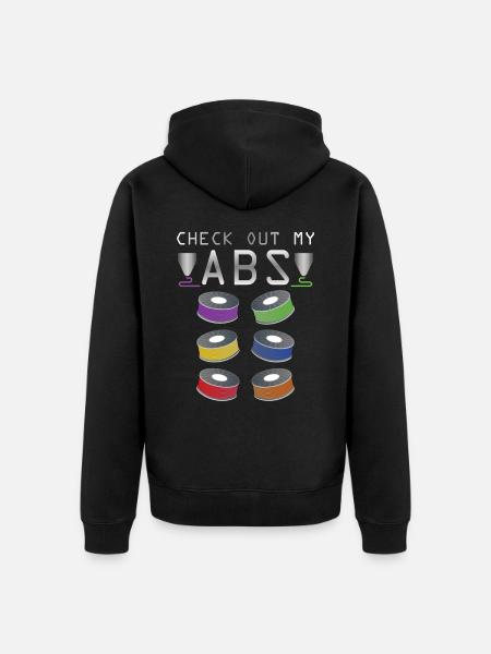 3D-Druck Lustiger Spruch Filament - Unisex Premium Bio Zip Hoodie - Schwarz