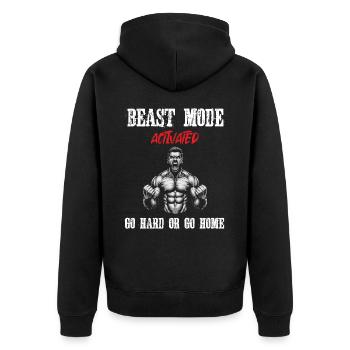 Gym Fitness Musculation Dicton - Veste à capuche bio Premium Unisexe - noir - Dos - Nico (187cm)