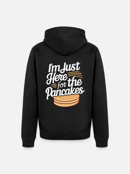 Pancakes Breakfast Food Pancake - Unisex Premium Organic Zip Hoodie - black