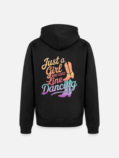Line Dancing Dancing Dancers - Unisex Premium Organic Zip Hoodie - black