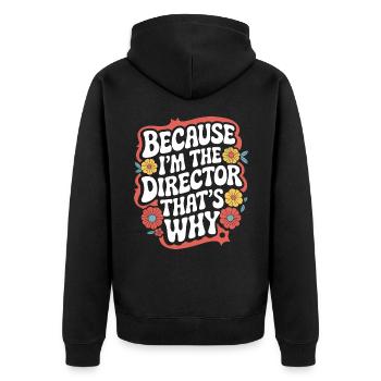 Filmemacher Filmregisseur Kameramann Film - Unisex Premium Bio Zip Hoodie - Schwarz - Hinten - Nico (187cm)