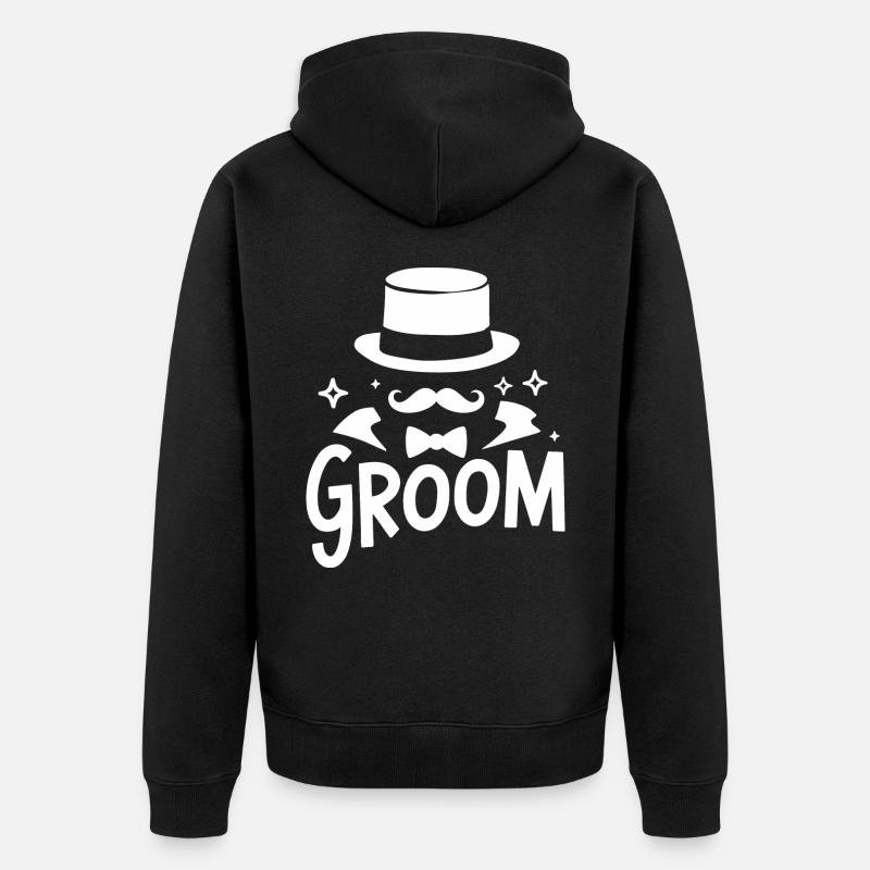 Marié Mariage Mariage - Veste à capuche bio Premium Unisexe - noir