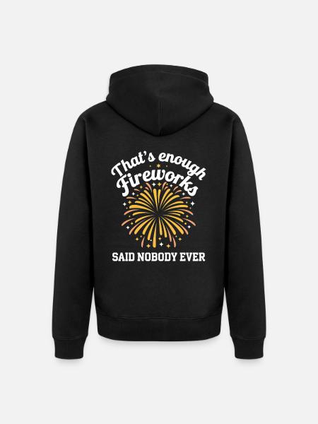 Pyrotechnics Fireworks Pyrotechnics - Unisex Premium Organic Zip Hoodie - black