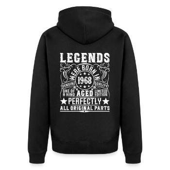 Légendaire Depuis 1968 Anniversaire 1968 Né en 1968 - Veste à capuche bio Premium Unisexe - noir - Dos - Nico (187cm)