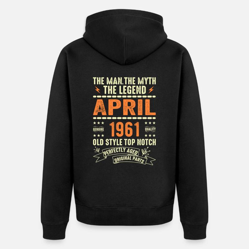 Avril 1961, AVRIL 1961 - Veste à capuche bio Premium Unisexe - noir