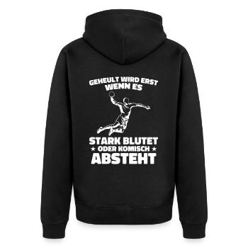 Amateurs de handball Joueurs de sport de handball - Veste à capuche bio Premium Unisexe - noir - Dos - Nico (187cm)