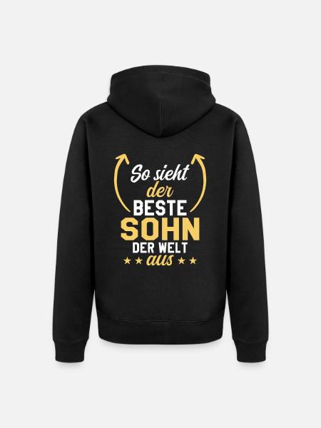 Bester Sohn - Unisex Premium Bio Zip Hoodie - Schwarz