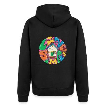 Vivre une -maison simple - Veste à capuche bio Premium Unisexe - noir - Dos - Nico (187cm)