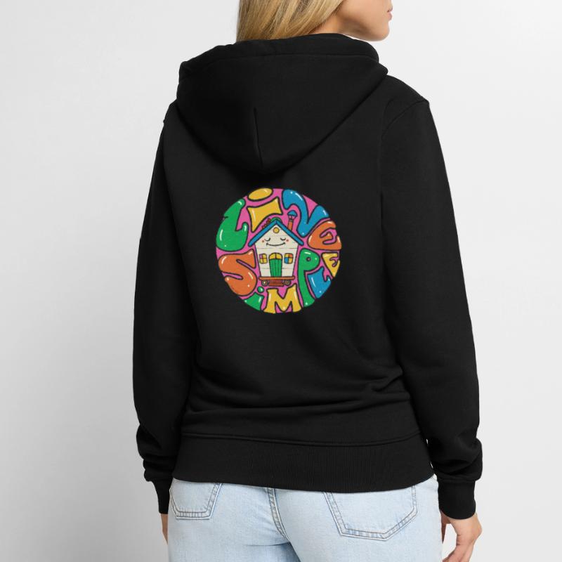 live simple tiny house Unisex Premium Organic Zip Hoodie