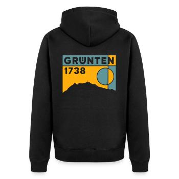 Grünten Crossing Randonnée Randonnée Souvenirs - Veste à capuche bio Premium Unisexe - noir - Dos - Nico (187cm)