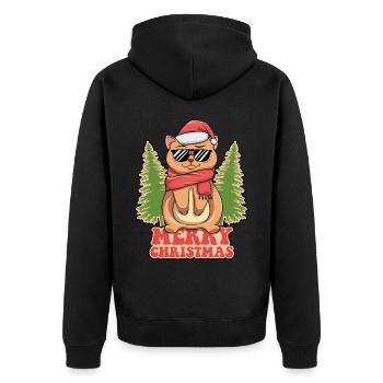 Cadeaux de Noël Noël - Veste à capuche bio Premium Unisexe - noir - Dos - Nico (187cm)