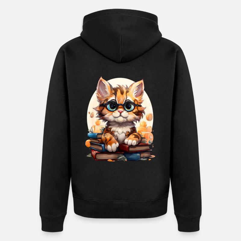 Tiger - Unisex Premium Bio Zip Hoodie - Schwarz