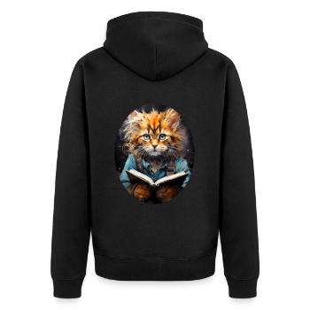 Chat - Veste à capuche bio Premium Unisexe - noir - Dos - Nico (187cm)