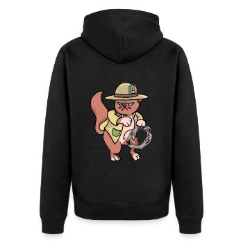 Chat Wild West Cowboy Ranch Lasso Hippie - Veste à capuche bio Premium Unisexe - noir - Dos - Nico (187cm)
