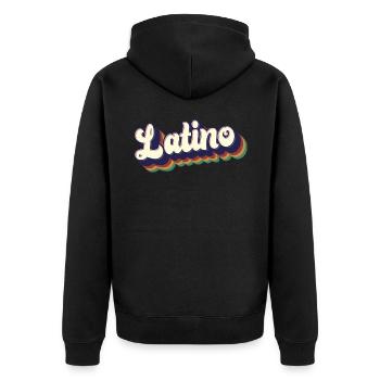 Latino - Proud Mexican Spanish Hispanic Root Men - Unisex Premium Organic Zip Hoodie - black - Back - Nico (187cm)