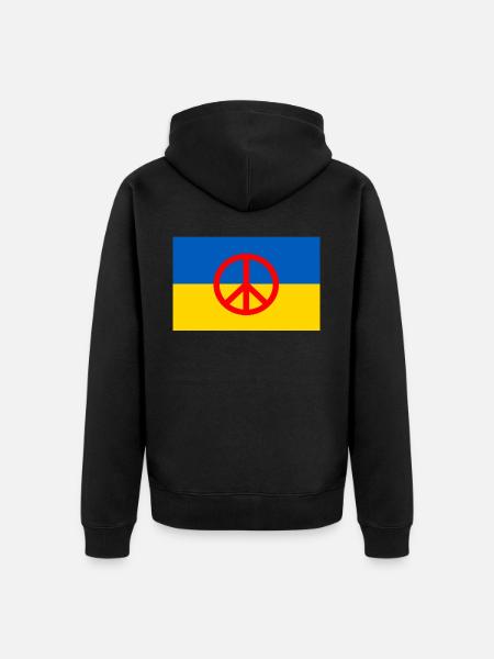 Ukraine - Unisex Premium Bio Zip Hoodie - Schwarz