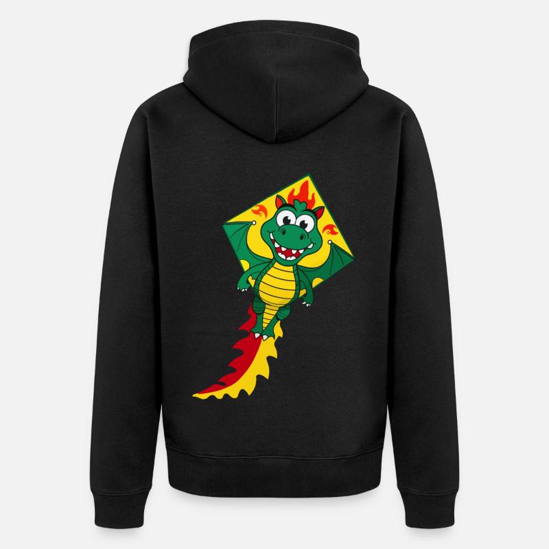 Cerf-volant mignon - Veste à capuche bio Premium Unisexe - noir