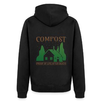 Jardin jardin - Veste à capuche bio Premium Unisexe - noir - Dos - Nico (187cm)