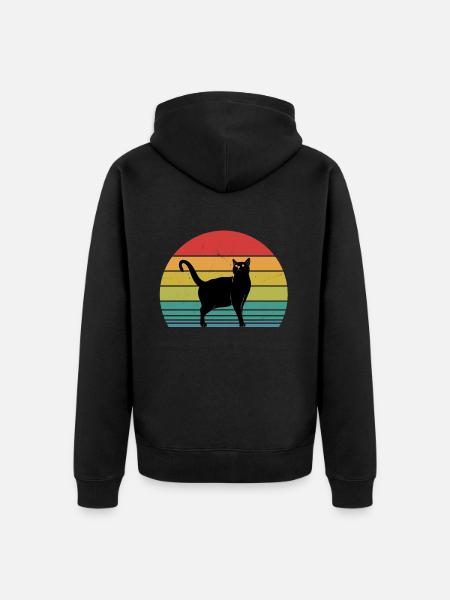 Cat lovers - Unisex Premium Organic Zip Hoodie - black