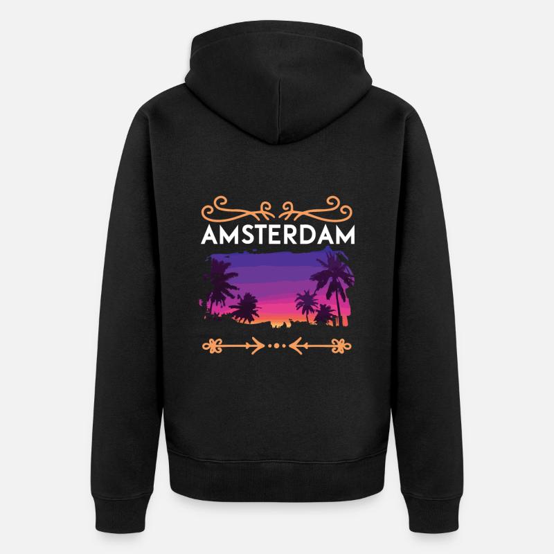 Amsterdam - Veste à capuche bio Premium Unisexe - noir