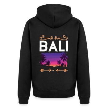 Bali - Veste à capuche bio Premium Unisexe - noir - Dos - Nico (187cm)