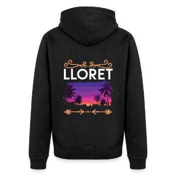 Lloret De Mar - Veste à capuche bio Premium Unisexe - noir - Dos - Nico (187cm)