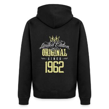 Édition limitée 1962 - Veste à capuche bio Premium Unisexe - noir - Dos - Nico (187cm)