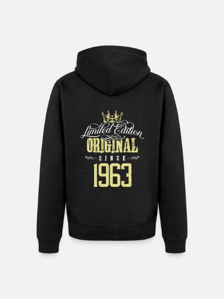 1963 limited edition - Unisex Premium Organic Zip Hoodie - black