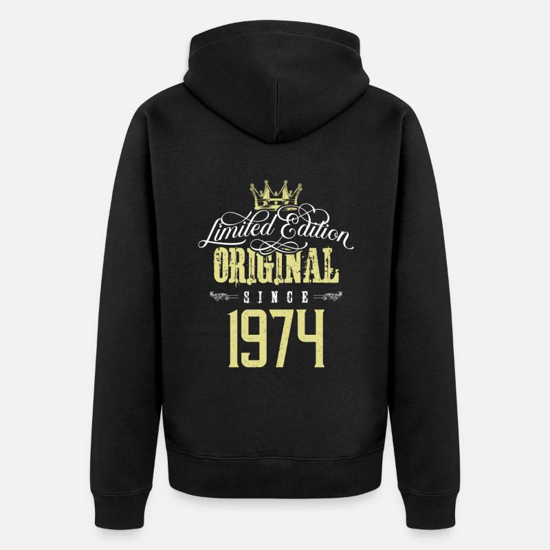 Édition limitée 1974 - Veste à capuche bio Premium Unisexe - noir
