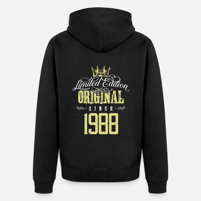 Édition limitée 1988 - Veste à capuche bio Premium Unisexe - noir