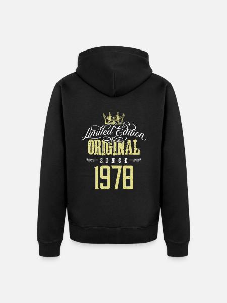 1978 limited edition - Unisex Premium Organic Zip Hoodie - black