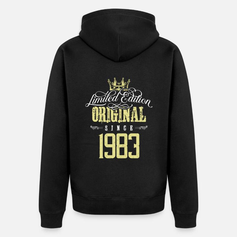 Édition limitée 1983 - Veste à capuche bio Premium Unisexe - noir