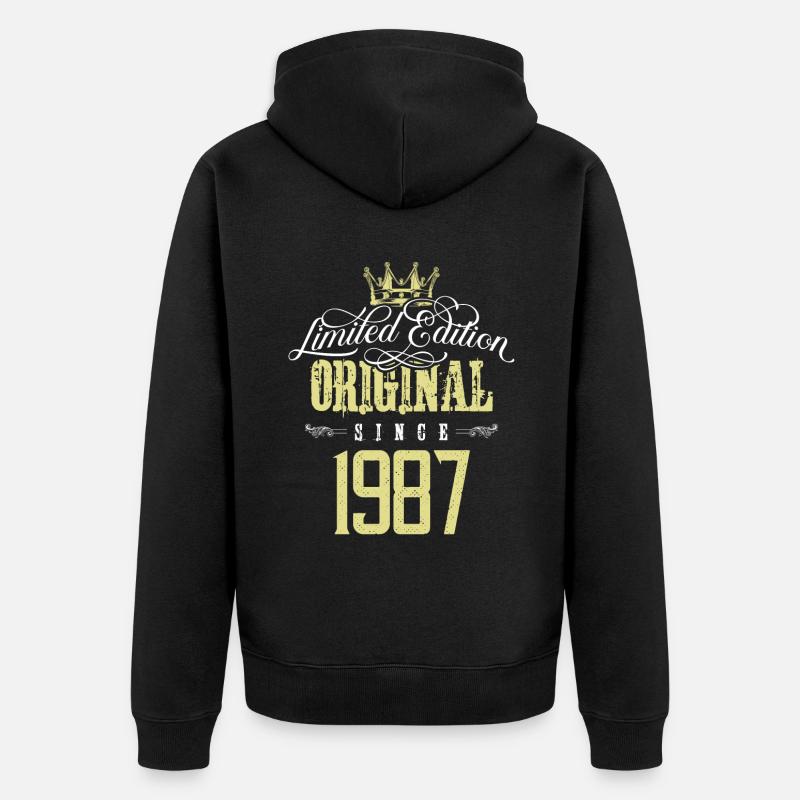 Édition limitée 1987 - Veste à capuche bio Premium Unisexe - noir